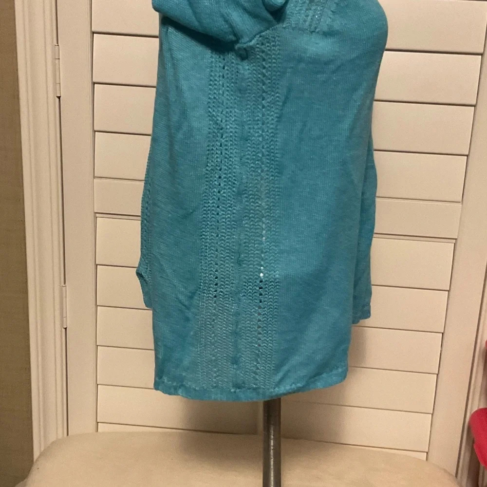 Talbots Teal Women's Blouse - Picture 5 of 14